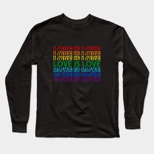 Love is Love Rainbow Pride Shirt, LGBTQ, Gay Shirt, Lesbian Shirt, Gift for Gay Lesbian, Queer Pride Month Long Sleeve T-Shirt